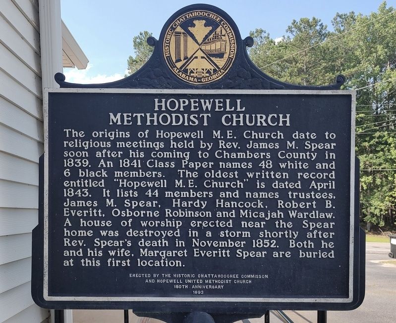 Hopewell Methodist Church Marker. Click for full size. Hopewell Methodist Church Marker image. Click for full size.