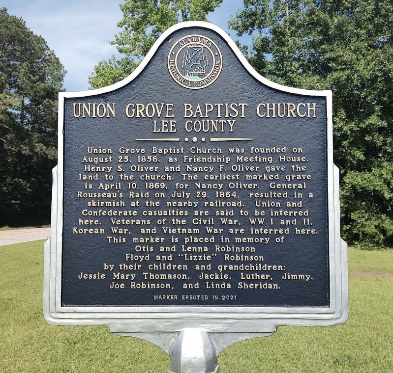 Union Grove Baptist Church Marker. Click for full size. Union Grove Baptist Church Marker image. Click for full size.