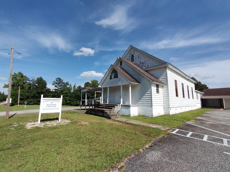 Union Grove Baptist Church & Marker. Click for full size. Union Grove Baptist Church & Marker image. Click for full size.