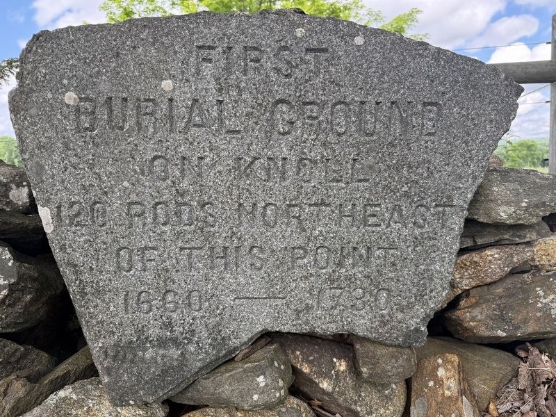 First Burial Ground Marker. Click for full size. First Burial Ground Marker image. Click for full size.