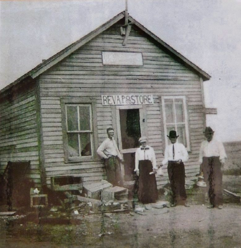 Marker detail: Reva Post Office, 1915. Click for full size. Marker detail: Reva Post Office, 1915 image. Click for full size.