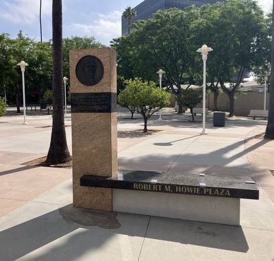 Robert M. Howie Plaza Marker. Click for full size. Robert M. Howie Plaza Marker image. Click for full size.