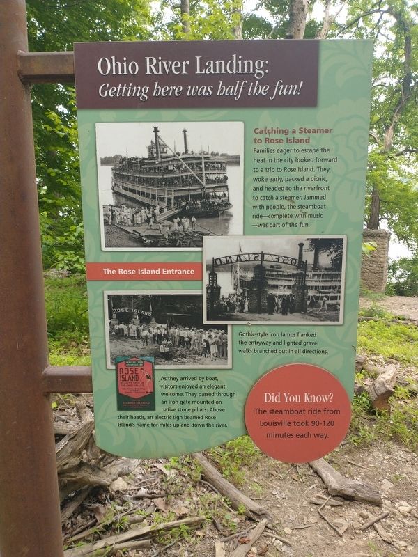 Ohio River Landing: Marker. Click for full size. Ohio River Landing: Marker image. Click for full size.