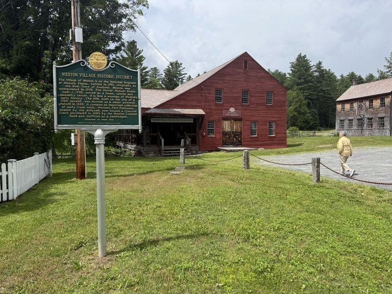 Weston Village Historic District Marker. Click for full size. Weston Village Historic District Marker image. Click for full size.
