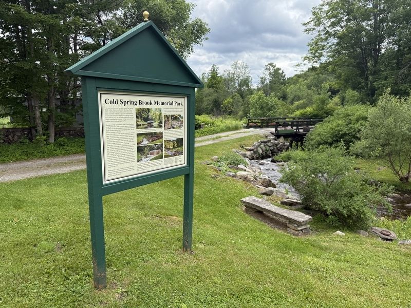 Cold Spring Brook Memorial Park Marker. Click for full size. Cold Spring Brook Memorial Park Marker image. Click for full size.