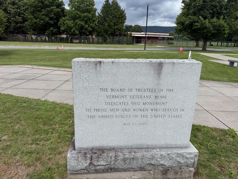 Vermont Veterans Home Monument. Click for full size. Vermont Veterans Home Monument image. Click for full size.