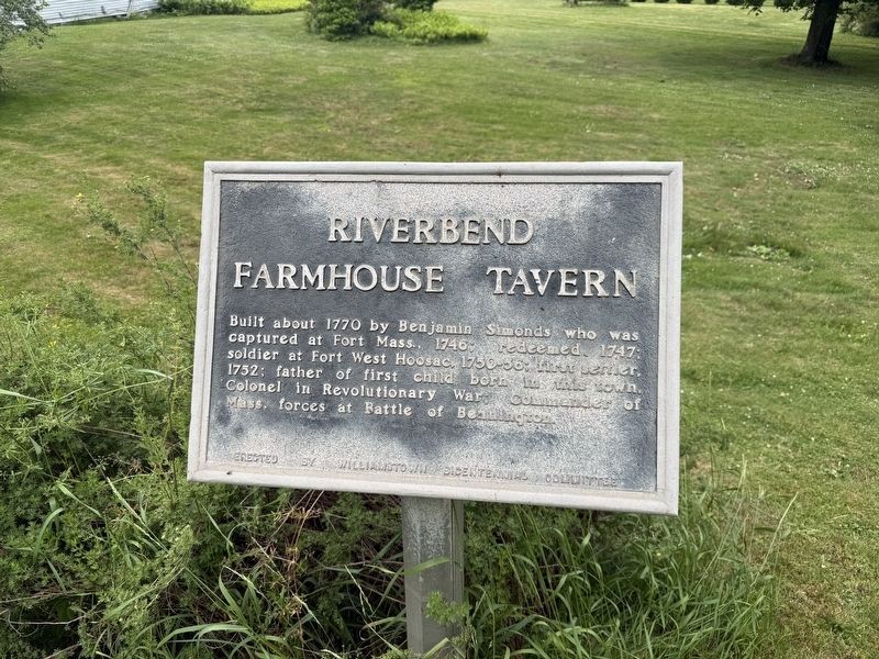 Riverbend Farmhouse Tavern Marker. Click for full size. Riverbend Farmhouse Tavern Marker image. Click for full size.