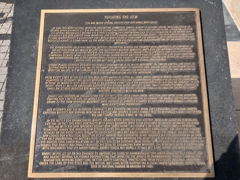 Cesar E. Chavez Memorial. Click for full size. Cesar E. Chavez Memorial image. Click for full size.