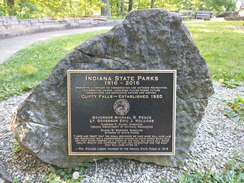 Indiana State Parks Marker image. Click for full size.