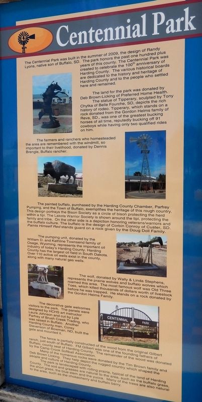 Centennial Park Marker. Click for full size. Centennial Park Marker image. Click for full size.