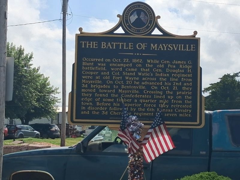 The Battle of Maysville Marker image. Click for full size.
