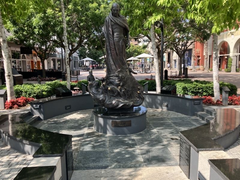 Downtown Riverside Mahatma Gandhi Monument image. Click for full size.