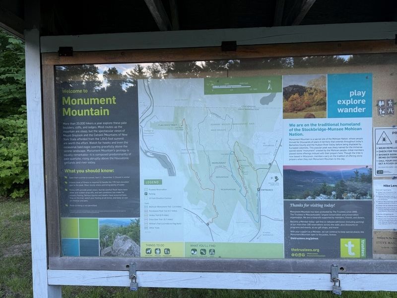 Welcome to Monument Mountain Marker. Click for full size. Welcome to Monument Mountain Marker image. Click for full size.