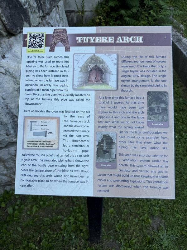 Tuyere Arch Marker. Click for full size. Tuyere Arch Marker image. Click for full size.