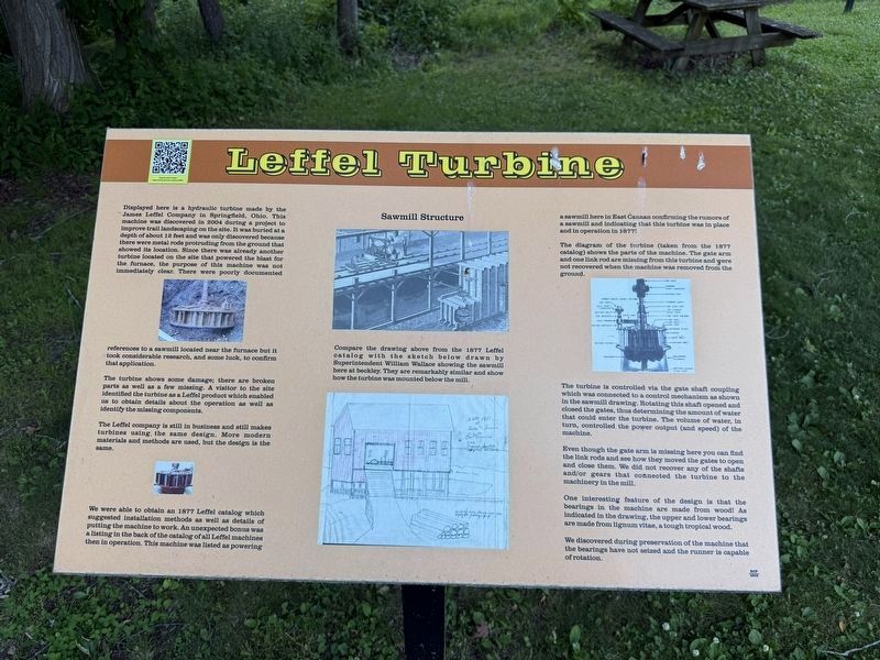 Leffel Turbine Marker. Click for full size. Leffel Turbine Marker image. Click for full size.