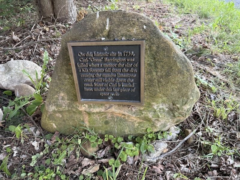 The 1739 Meteorite Marker. Click for full size. The 1739 Meteorite Marker image. Click for full size.