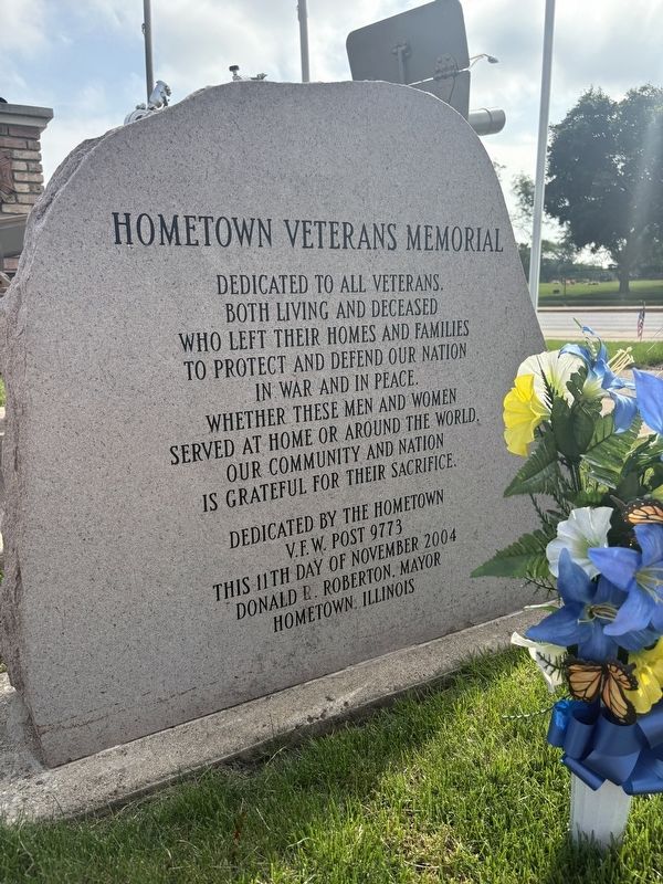 Hometown Veterans Memorial Marker image. Click for full size.