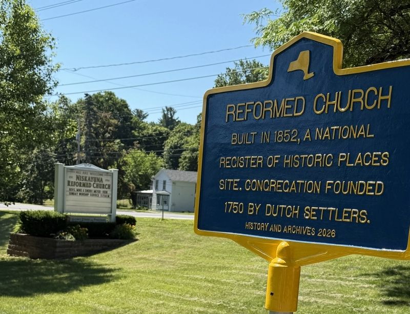 Reformed Church Marker with Church Sign. Click for full size. Reformed Church Marker with Church Sign image. Click for full size.