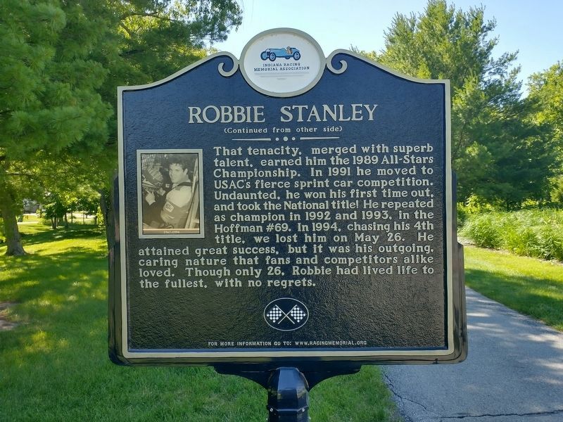 Robbie Stanley Marker (Side 2). Click for full size. Robbie Stanley Marker (Side 2) image. Click for full size.