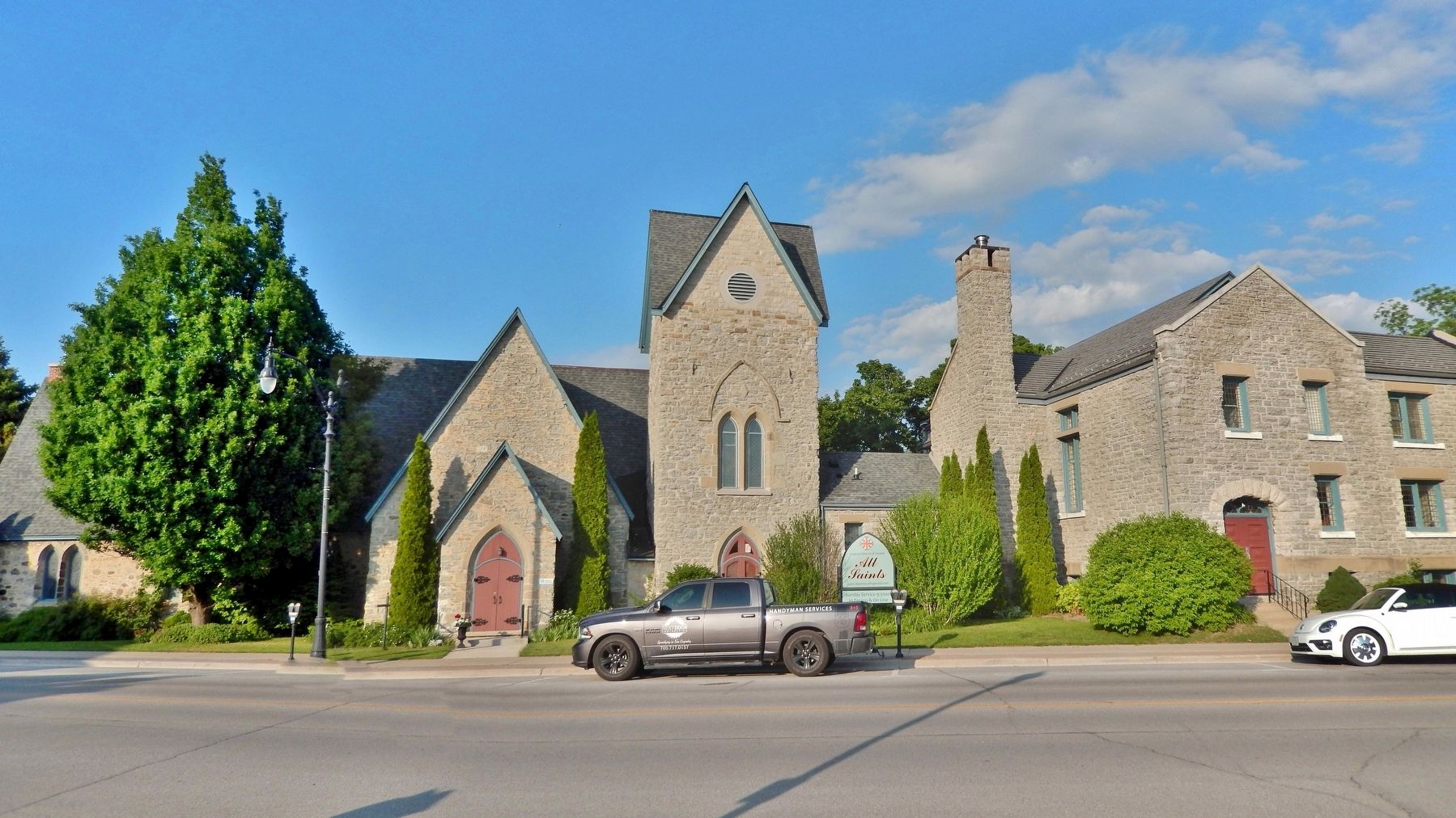 All Saints' Anglican Church (<i>west elevation</i>). Click for full size. All Saints' Anglican Church (<i>west elevation</i>) image. Click for full size.