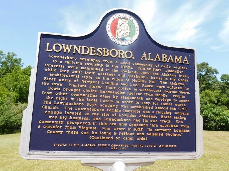 Lowndesboro, Alabama / Lowndesboro Business District Marker image. Click for full size.