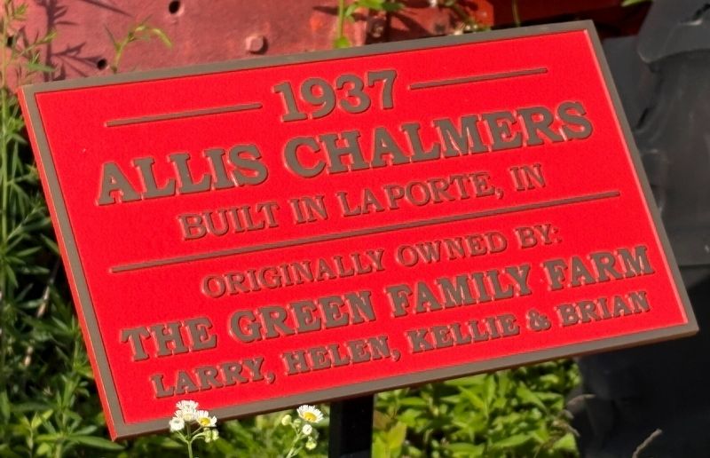 1937 Allis Chalmers Marker image. Click for full size.