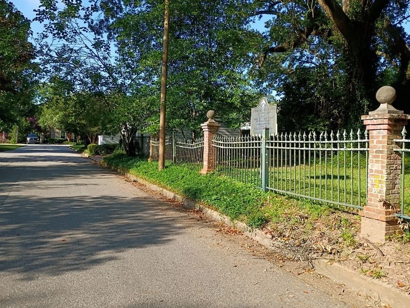 Spring Hill Graveyard Marker view looking south on Dilston Ln. with cemetery to the west. image. Click for full size.