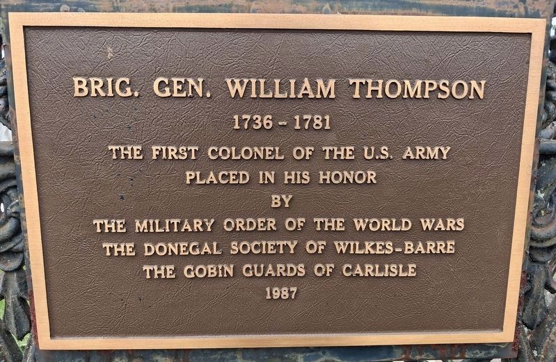 Brigadier General William Thompson Marker image. Click for full size.