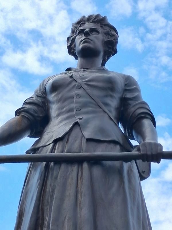 Molly Pitcher Statue Detail image. Click for full size.