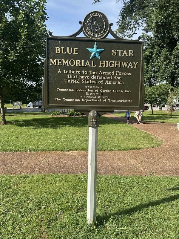 Nearby Blue Star Memorial Highway Plaque image. Click for full size.