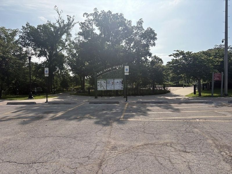 Sign at the entrance to Dan Ryan Woods image. Click for full size.