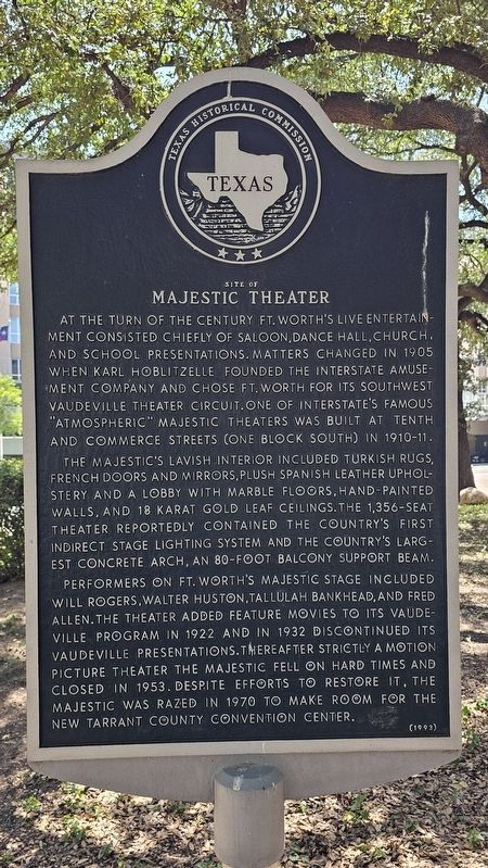 Site of Majestic Theatre Marker image. Click for full size.