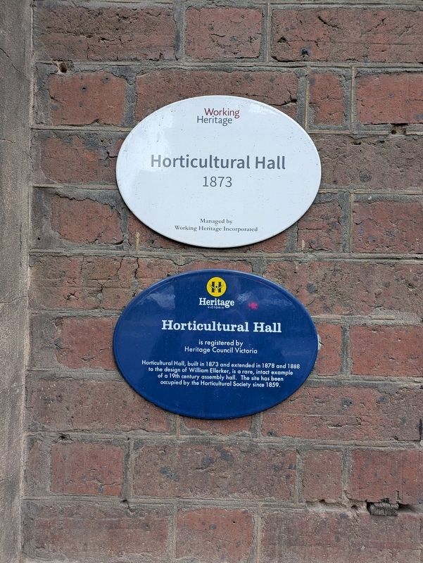 Horticultural Hall Marker. Click for full size. Horticultural Hall Marker image. Click for full size.
