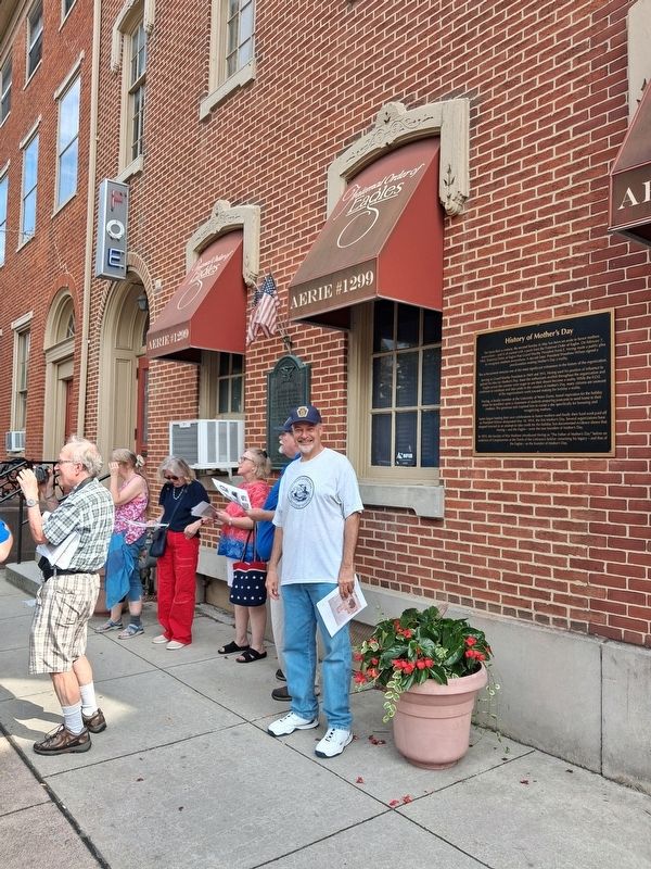 History of Mother's Day Marker image. Click for full size.