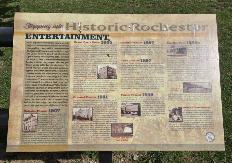 Stepping into Historic Rochester Marker image. Click for full size.