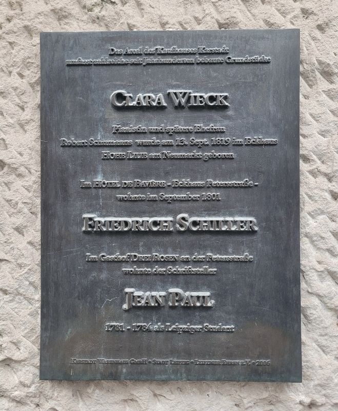 Ber�hmte Bewohner am Neumarkt / Famous Residents of the Neumarkt Marker image. Click for full size.