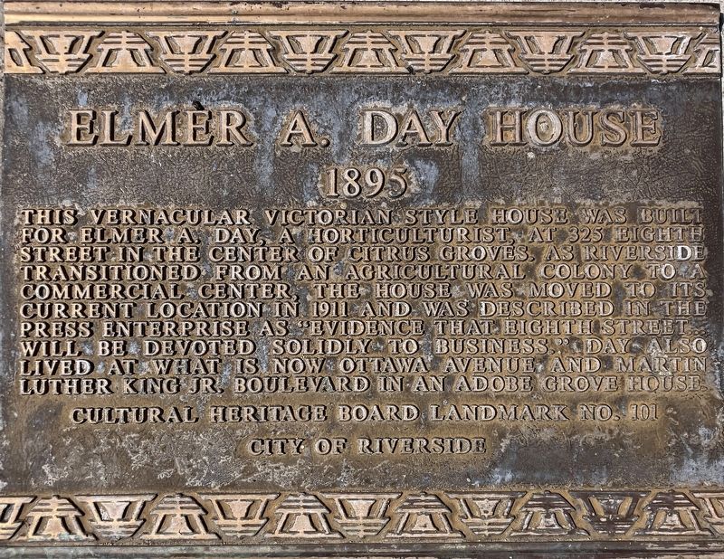 Elmer A. Day House Marker image. Click for full size.