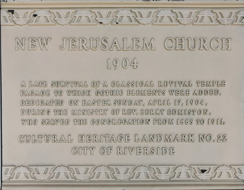 New Jerusalem Church Marker image. Click for full size.