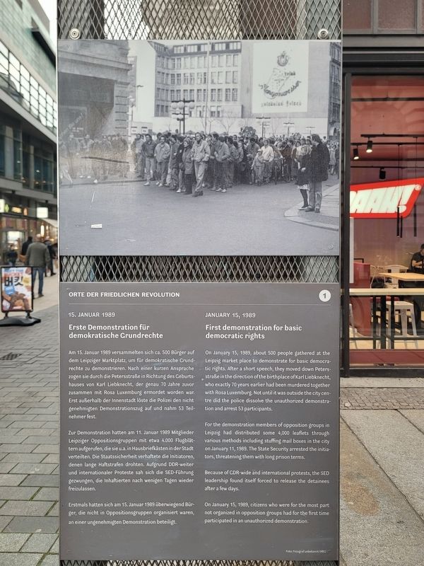 Erste Demonstration f�r Demokratische Grundrechte / First Demonstration for Basic Democratic Rights  image. Click for full size.