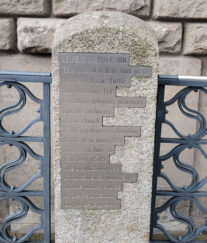Leipzig Disputation Marker image. Click for full size.