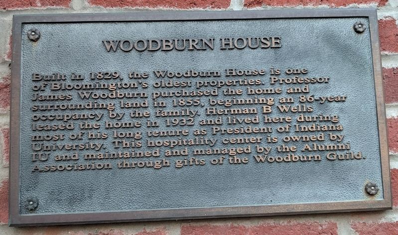 Woodburn House Marker. Click for full size. Woodburn House Marker image. Click for full size.
