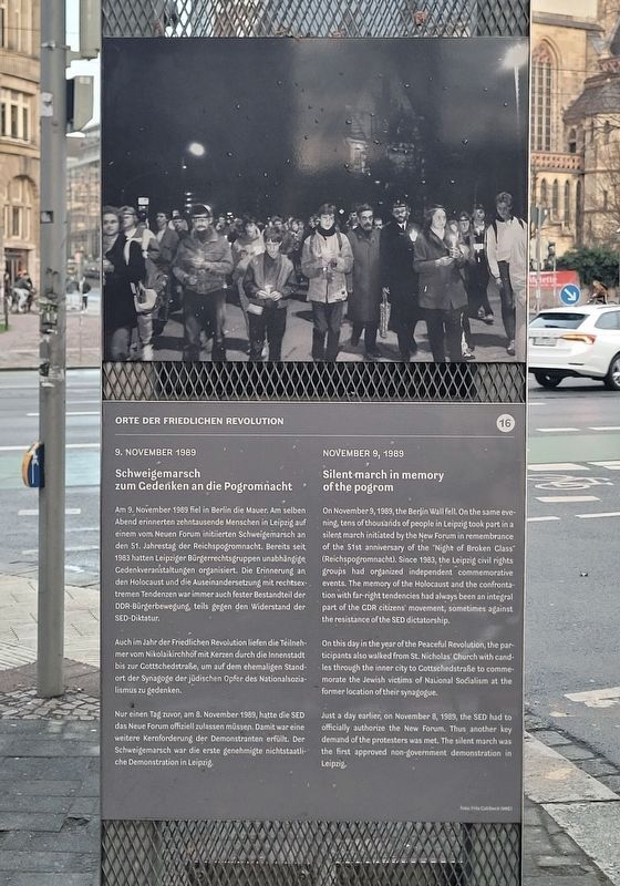 Schweigemarsch zum Gedenken an die Pogromnacht / Silent March in Memory of the Pogrom. Click for full size. Schweigemarsch zum Gedenken an die Pogromnacht / Silent March in Memory of the Pogrom image. Click for full size.