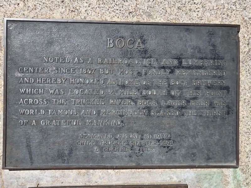 "Boca" Plaque. Click for full size. "Boca" Plaque image. Click for full size.