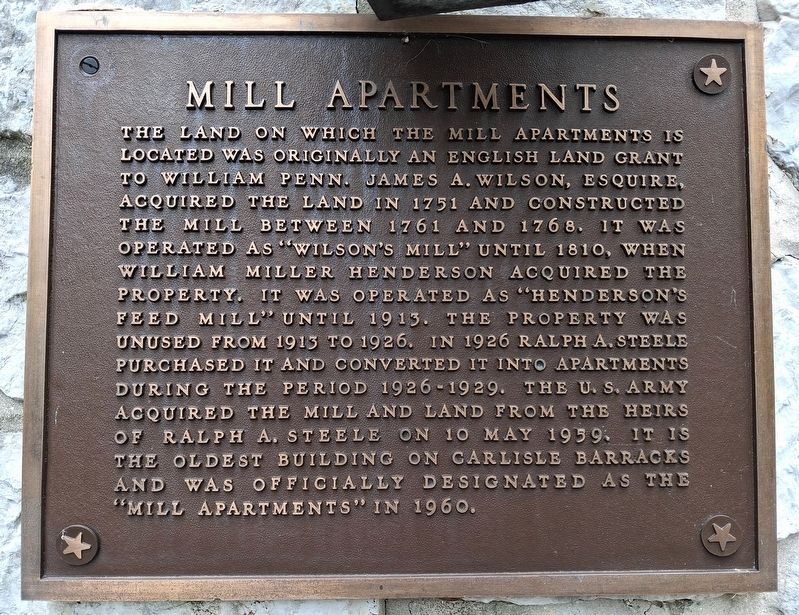Mill Apartments Marker image. Click for full size.