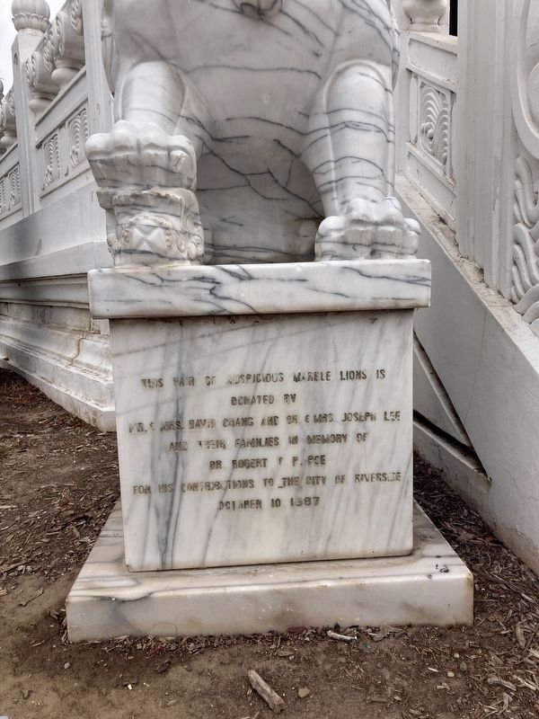 Lion donation plaque. Click for full size. Lion donation plaque image. Click for full size.