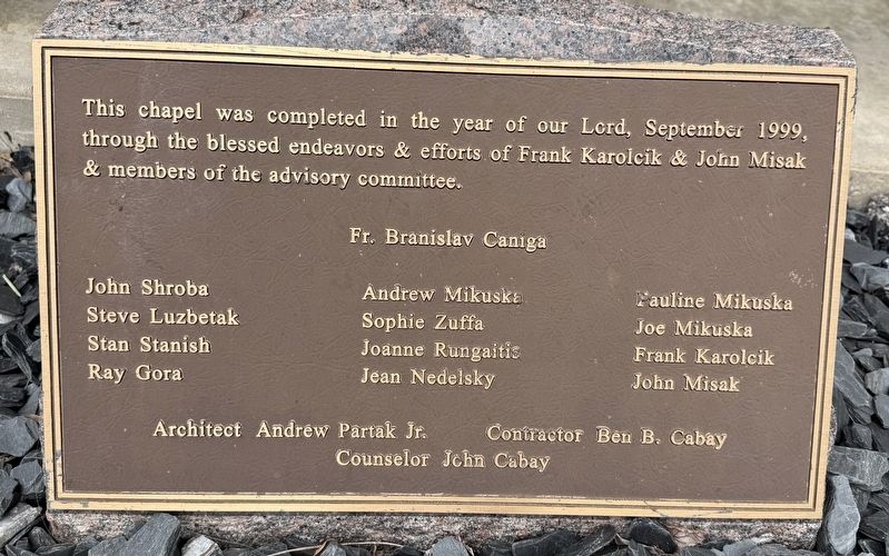 Ss. Cyril & Methodius Slovak Memorial Chapel Marker. Click for full size. Ss. Cyril & Methodius Slovak Memorial Chapel Marker image. Click for full size.