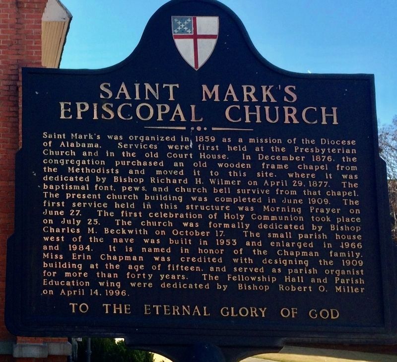 Saint Mark's Episcopal Church Marker image. Click for full size.