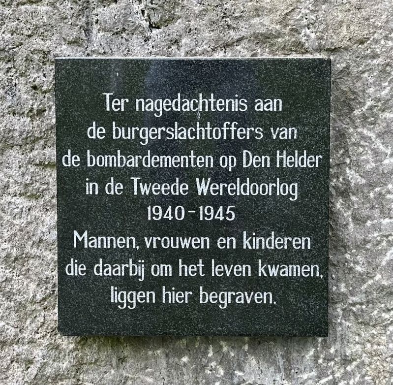 Monument voor de Bombardementslachtoffers / Bombardment Victims Monument Marker. Click for full size. Monument voor de Bombardementslachtoffers / Bombardment Victims Monument Marker image. Click for full size.