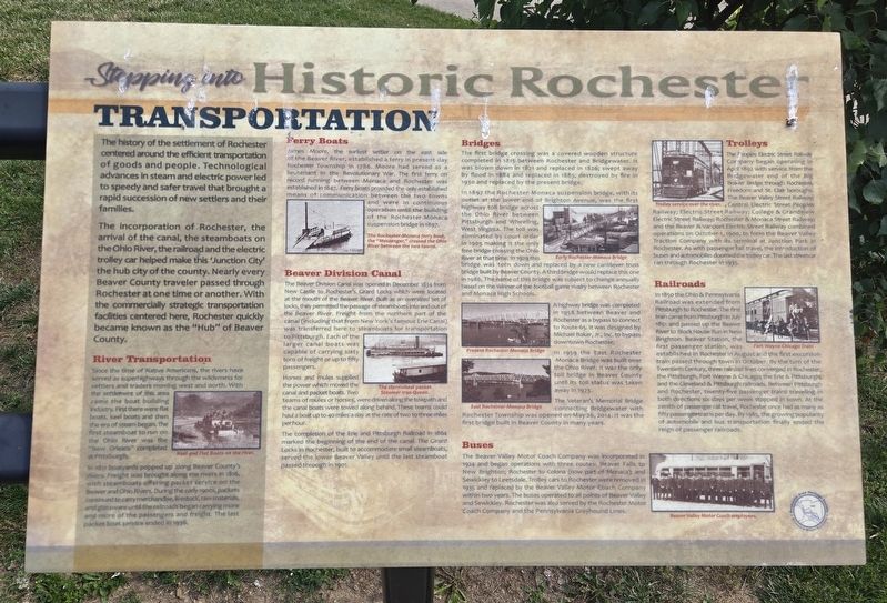 Stepping into Historic Rochester Marker. Click for full size. Stepping into Historic Rochester Marker image. Click for full size.