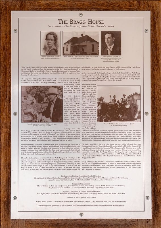 The Bragg House Marker. Click for full size. The Bragg House Marker image. Click for full size.